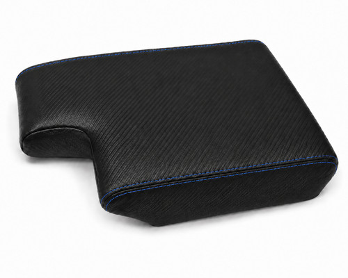 Black carbon vinyl armrest lid - carbon,