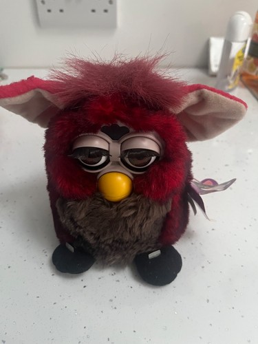 Vintage furby red wolf - wolf, (rare)