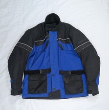 Frank Thomas Aqua Pore Men's Motorcycle Jacket, Black Blue UK Medium Waterproof