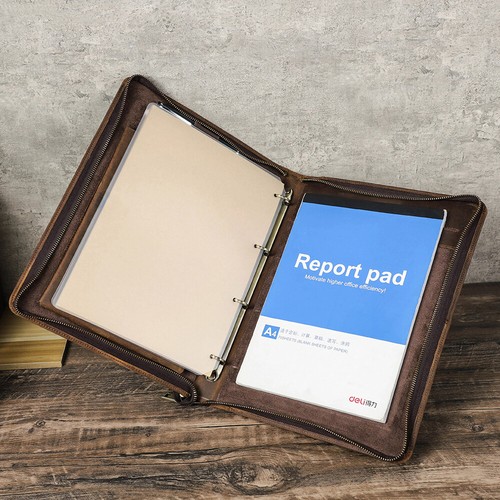Genuine leather portfolio - leather,