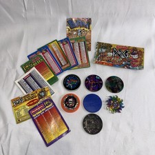 7 Assorted Brass Plastic Merlin 3rd Party Slammers Plus Pog Cards And Empty Pack