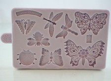 Karen Davies Butterfly & Insect Brooch Silicone Mould - Sugarcraft Cake Vintage