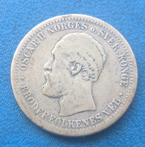 Norway 1890 silver krone - norway,