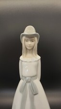 Miquel Requena Porcelain Figurine, Spain, 24cm tall, girl with hat - Vintage
