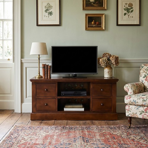 Mahogany media unit with - tv,