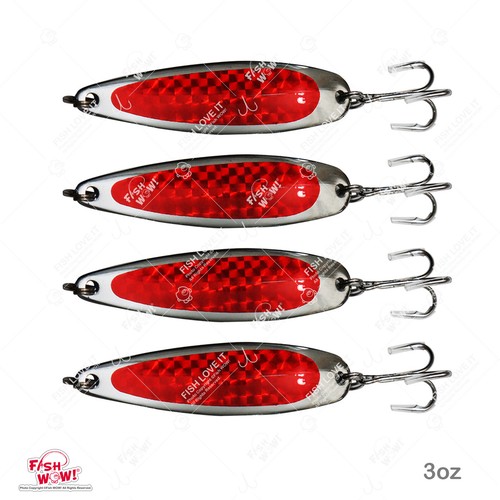 4pcs fishing red - fishing, 3oz