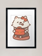 Student Samoyed Doll Framed