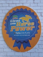 Beer Brewery COASTER ~ 2008 TATTS Pokies Give You Horse Power ~ Holden Ute Prize