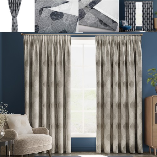 Pencil pleat curtains pair - pencil,