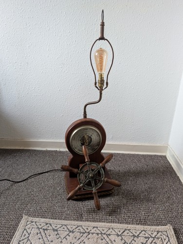 Vintage barometer lamp - vintage,