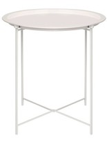 Matt Round Steel Tray Table