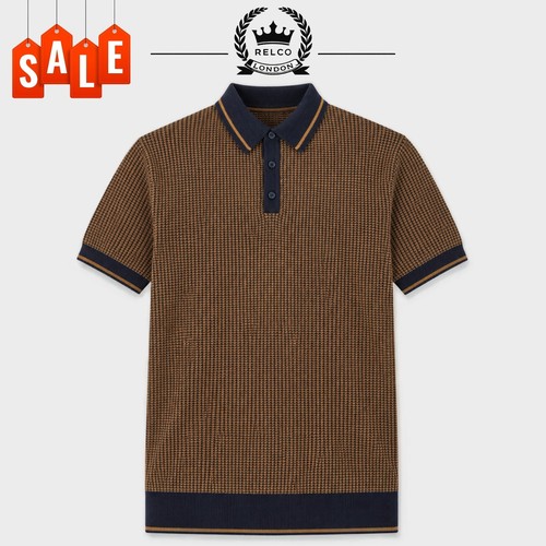 Relco fine gauge knit polo - fine,
