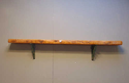 Fire place pine beam - place, mantle