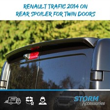 REAR SPOILER TRIM UNPAINTED TWIN DOORS BARN DOORS FOR RENAULT TRAFIC 2014-22
