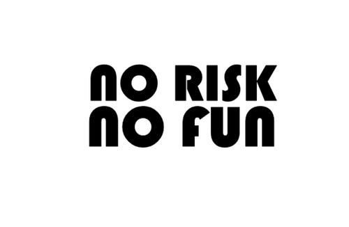 Risk fun sticker decal - risk, no