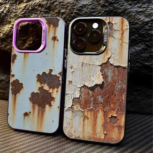 Rusty metal cracked paint - rusty,