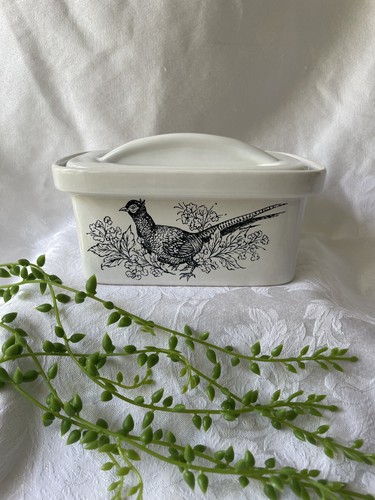 Green butter dish - tg,