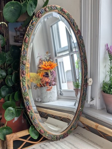 Antique barbola wall mirror - antique,