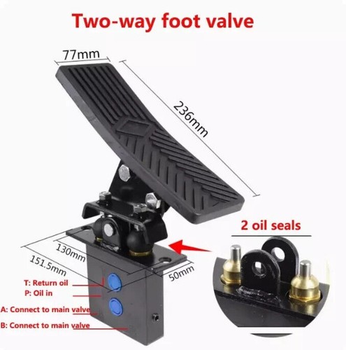Excavator hydraulic foot - foot, pedal