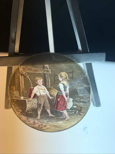 Magic lantern victorian glass - lantern,