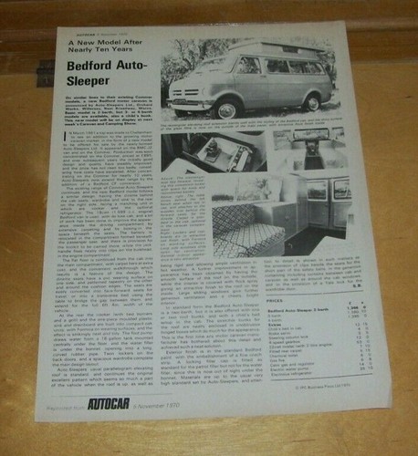 Bedford auto sleeper - bedford, auto-sleeper