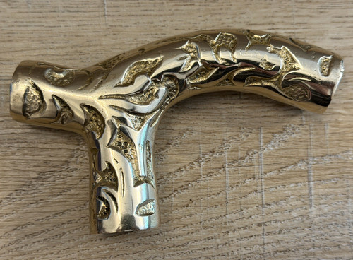 Vintage brass walking stick - vintage,