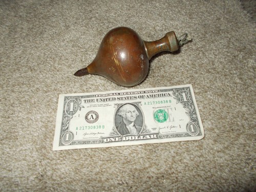 Antique brass plumb - brass, bob