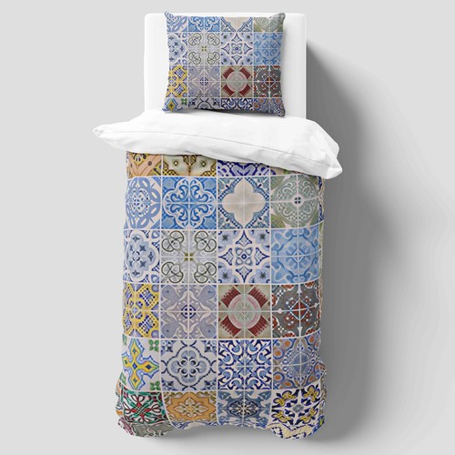 Tile pattern duvet cover - pattern,