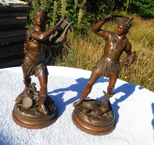 Antique bronzed spelter - antique,