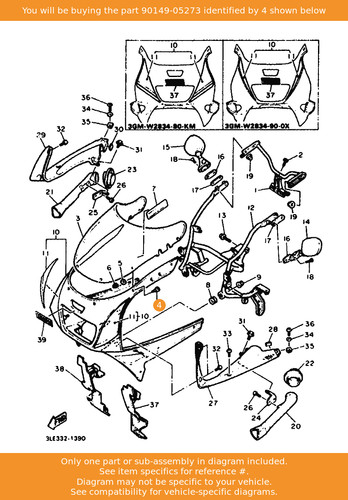 Yamaha screw 90149 05273 oem - screw,,