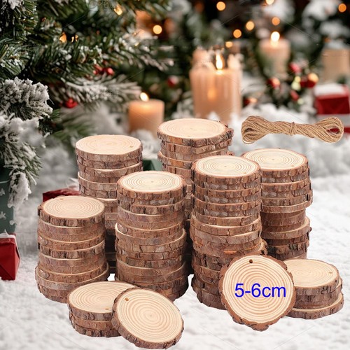 30pcs wood slices 6cm - slices, 5-6cm