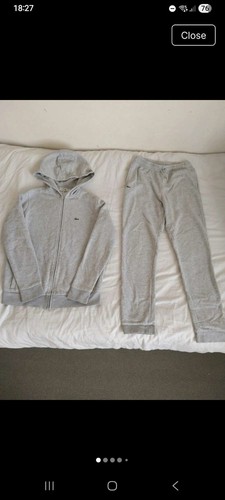 Lacoste sport grey zip hooded - lacoste,