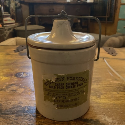 Vintage cheese crock 1976 - cheese,
