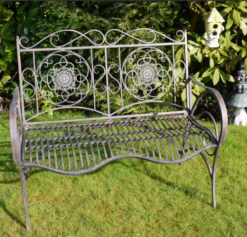 Metal garden bench classic - metal,