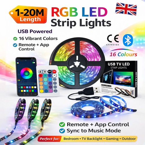 Led strip lights - 1-20m, rgb