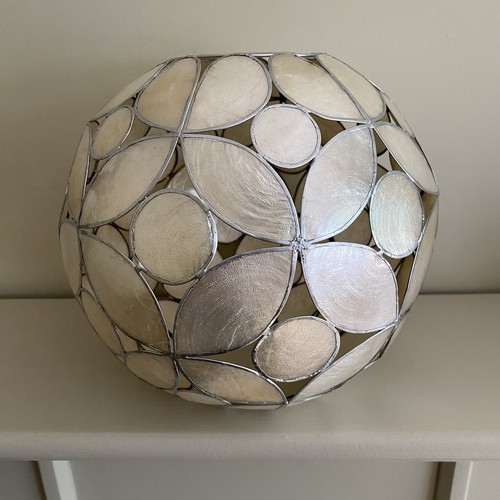 Capiz shell globe light shade - globe,