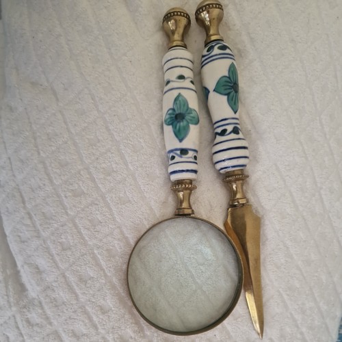 Vintage magnifying glass - glass, &