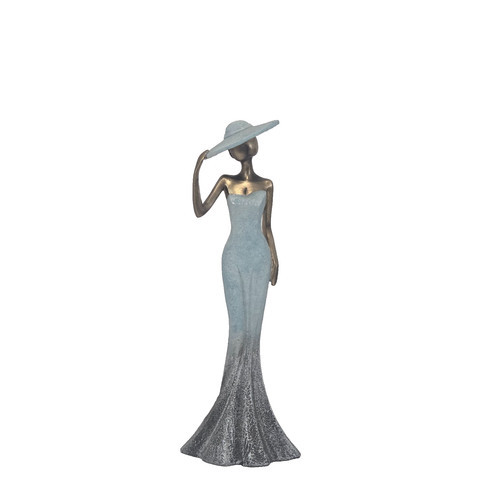Elegant teal blue lady - elegant,