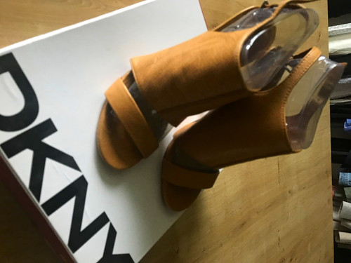 Dkny tan leather slingback - dkny,