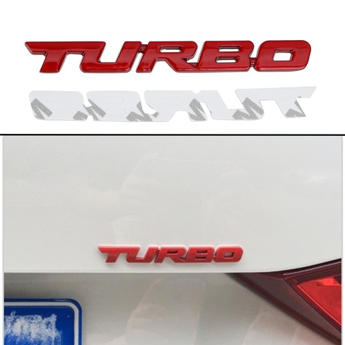 Turbo letter sticker metal - 3d,