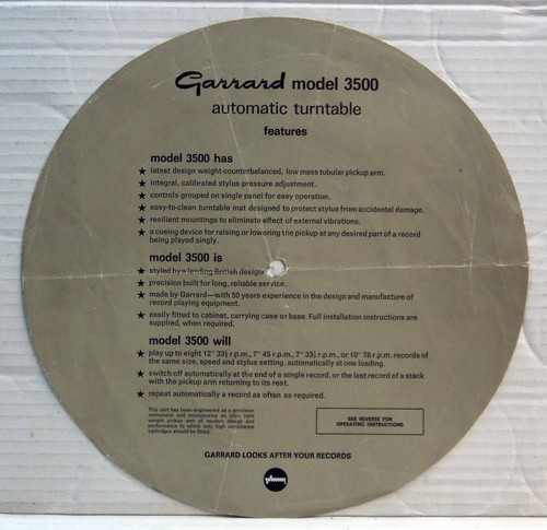 Garrard 3500 record player - record,