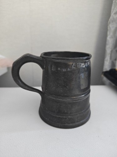 Antique pewter half pint - half,