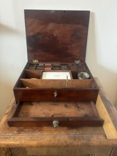 19th Century Mahogany Artists Watercolor Painting Box Reeves & Sons