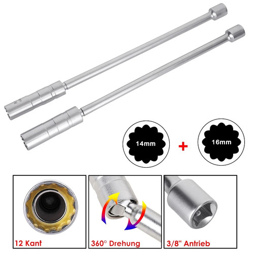 14mm 16mm spark plug socket - +16mm,