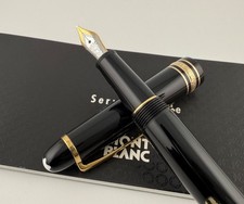 New Montblanc Meisterstuck Chopin No. 145 Gold Plated Fountain Pen 14K Gold Nib