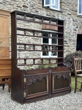 Unusual Antique French Dresser Craved Oak
