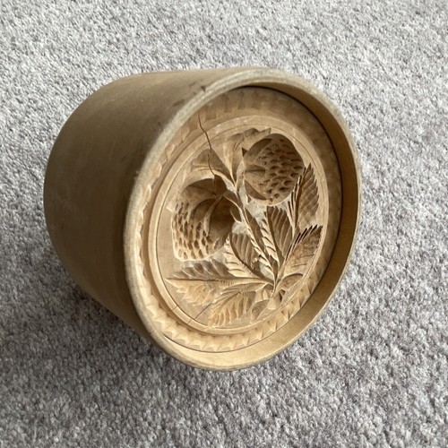Antique treen wooden butter - antique,