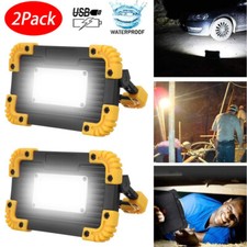 2X LED Work Light Floodlight Lamp USB Rechargeable Camping Night Light Portable
