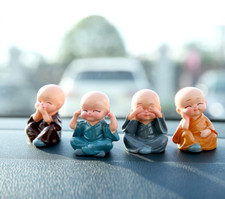 4pc Cute Monk Garden Ornament