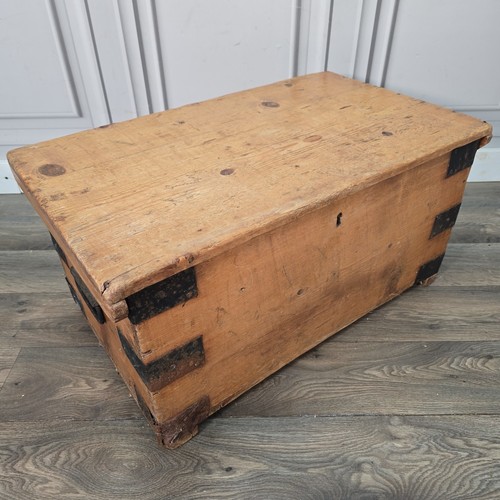 Antique pine blanket chest - antique,